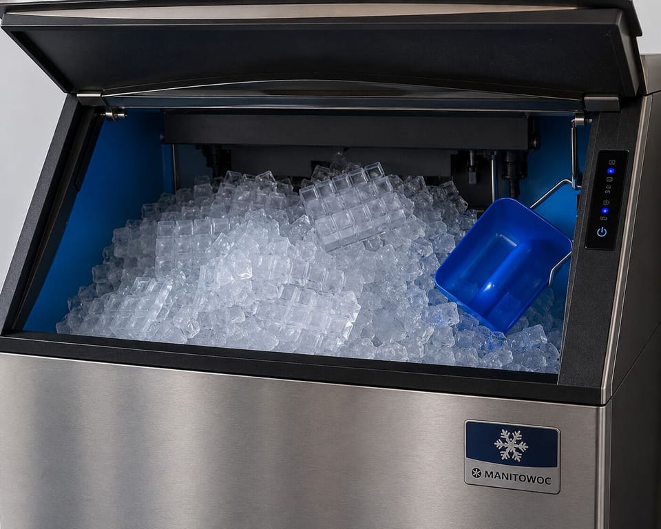 Commercial ice machine—perfect for coolers, beach days, and frozen drinks