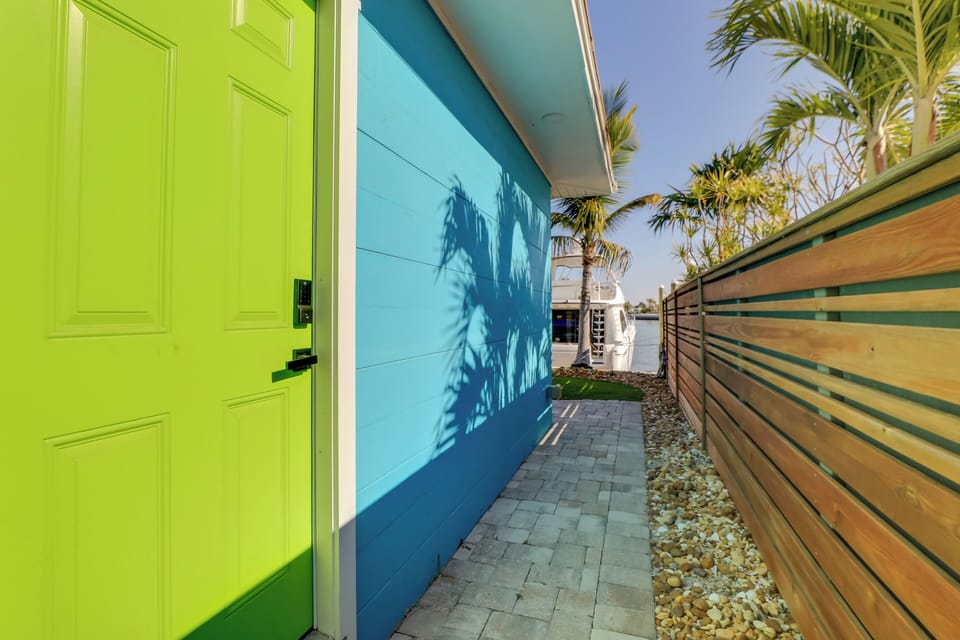 Unit Entry | Walkway to Shared Patio