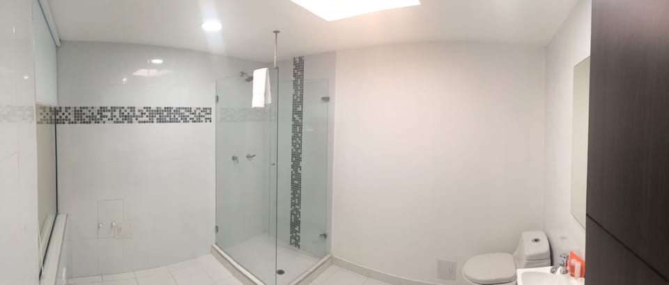 Shower, hair dryer (on request), towels