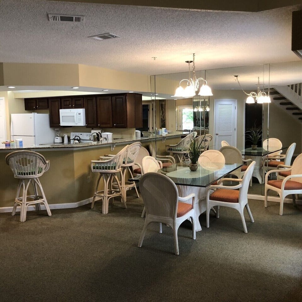Dining and kitchen areas