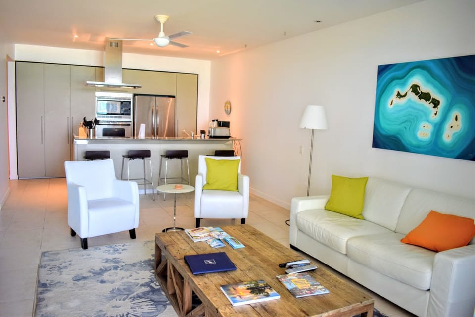 Suite, 1 Bedroom, Oceanfront | Living area | Flat-screen TV, DVD player