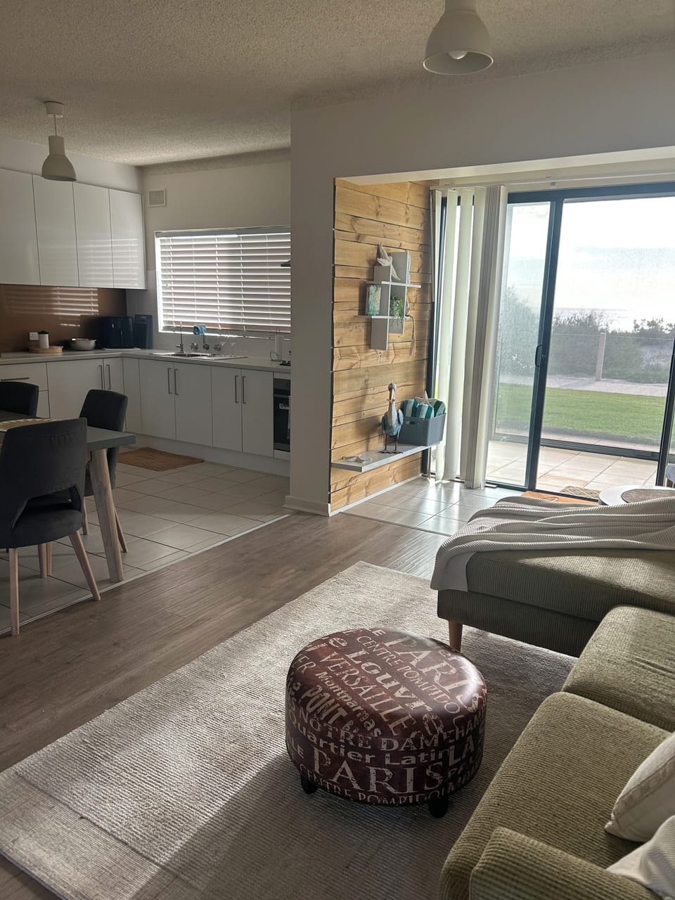 Open living, dining and kitchen