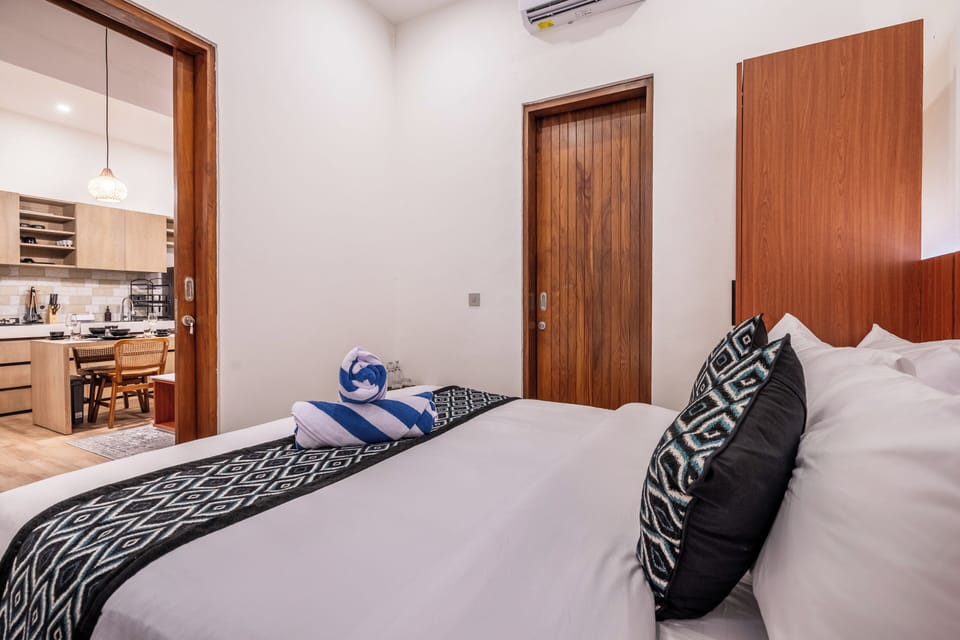 Villa, 2 Bedrooms, Private Pool, Pool View | In-room safe, desk, laptop workspace, blackout drapes