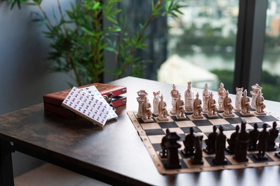 Enjoy a touch of playfulness during your stay with our cute Asian-style chess pieces, Mahjong set, and a classic Tic-Tac-Toe game — perfect for a cozy night in or a friendly challenge with loved ones