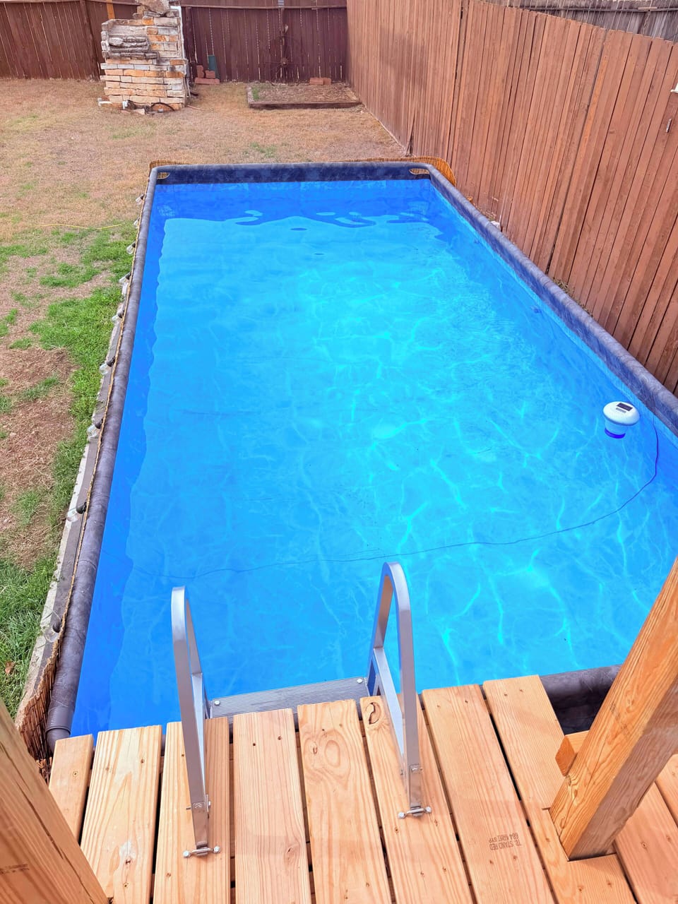 NEW! Year round private pool. 4.5ft deep x 19ft long and 9ft wide. Child proof pool safety lock for access!