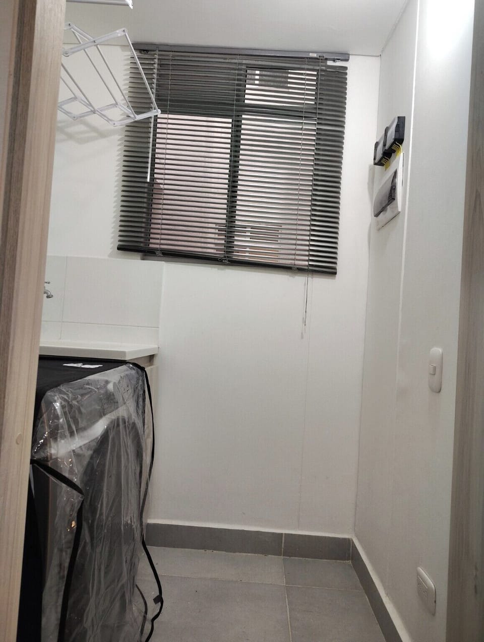 laundry, washer and dryer together and hangers for your convenience