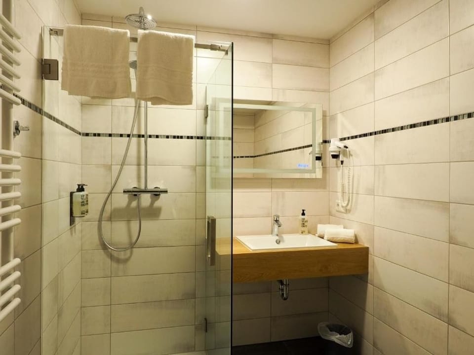 Standard Double Room | Bathroom | Shower, free toiletries, hair dryer, towels