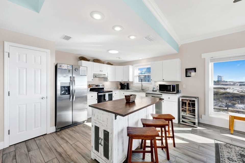 The kitchen is fully equipped for all of your cooking needs