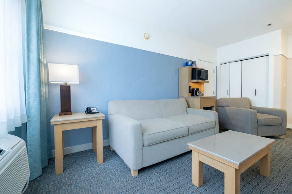 In-room safe, desk, laptop workspace, blackout drapes