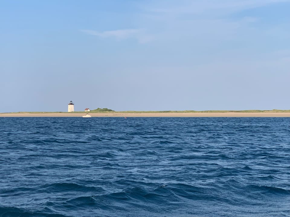 Views of Long Point Lighthouse in the distance