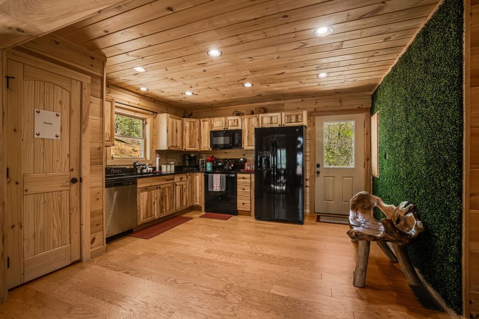 Fully equipped kitchen designed for convenience and comfort, offering everything needed for home cooked meals while you`re away.