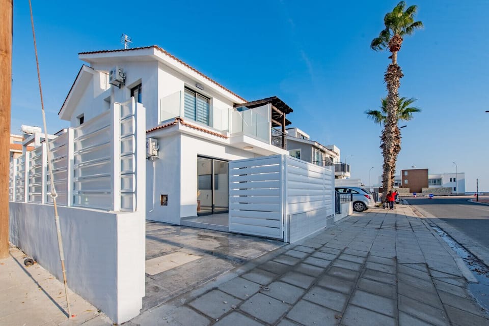 Private parking with a high fence for extra security.