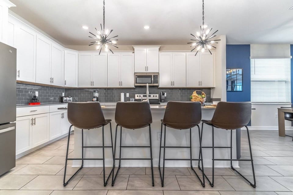 Fully stocked kitchen area
