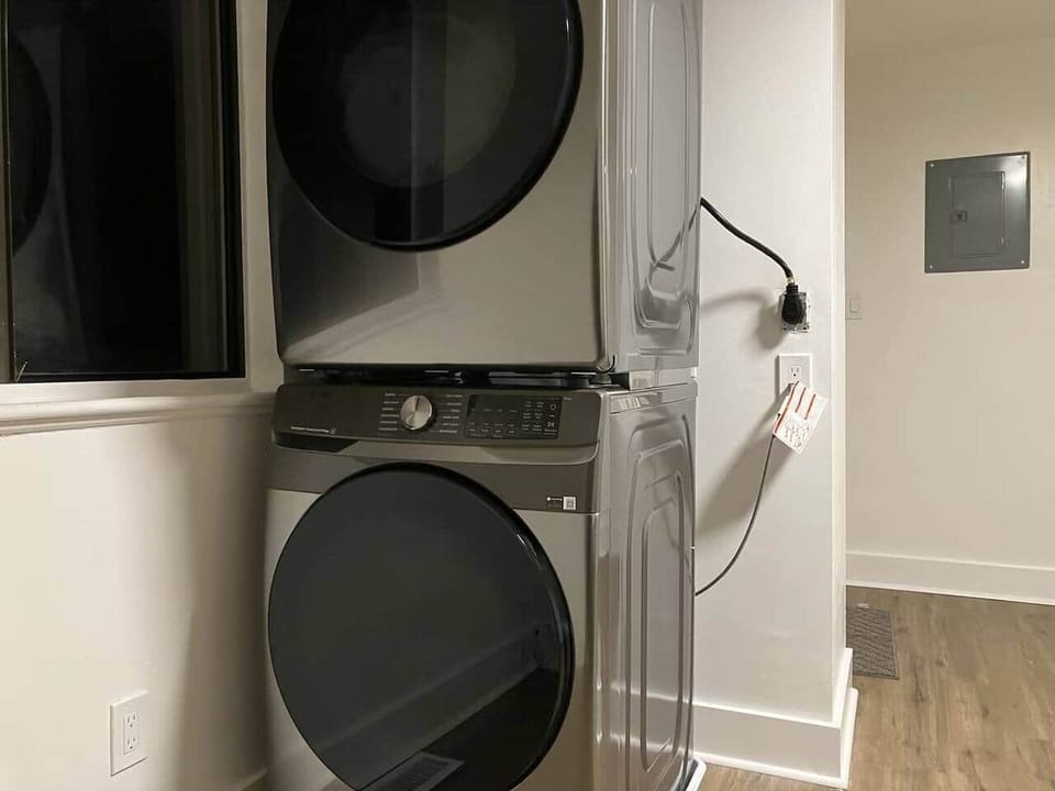 Enjoy the ease of doing laundry with the washer and dryer provided on-site.