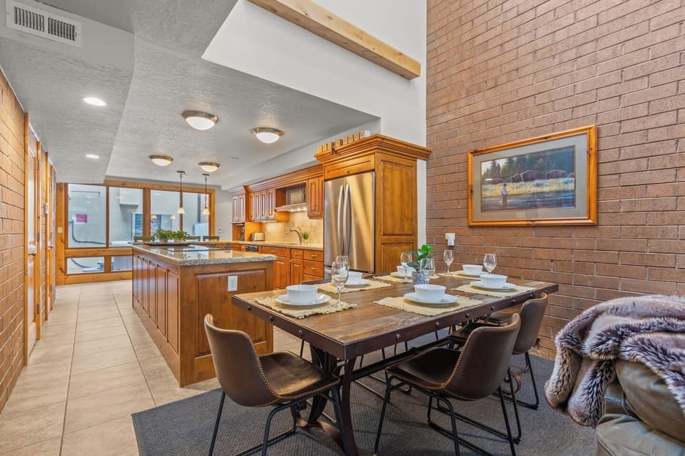 Dining table with seating for 6
