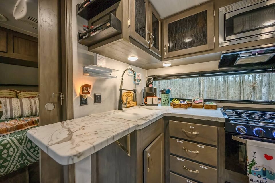 Large prep area with sink