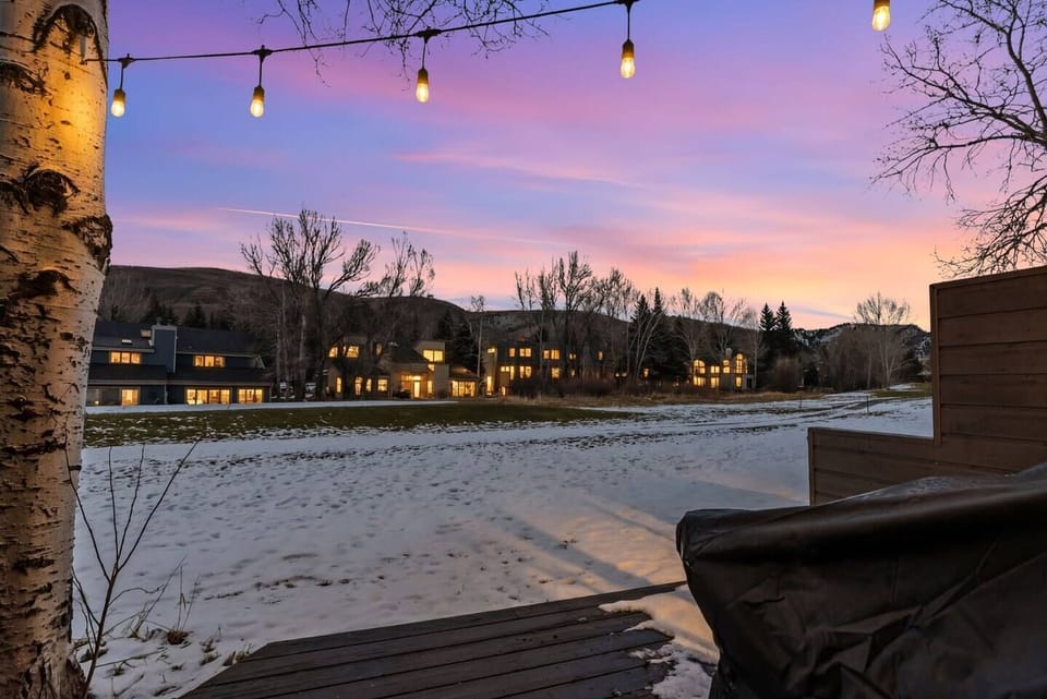 Sunset views of the golf course
