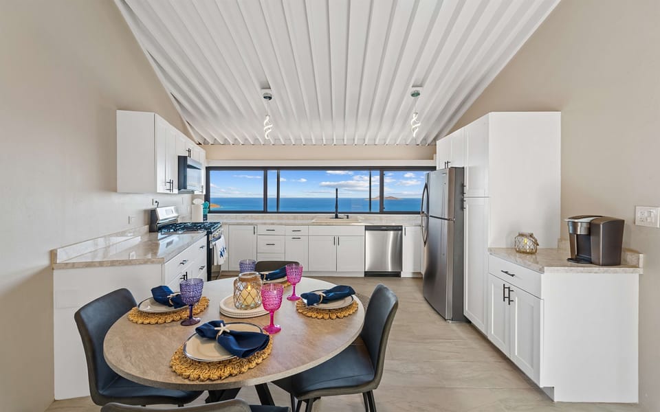Renovated kitchen has everything you'll need to prepare meals