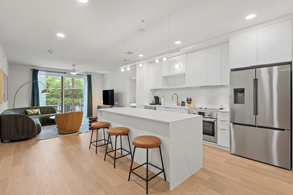 Sleek, modern chef's kitchen