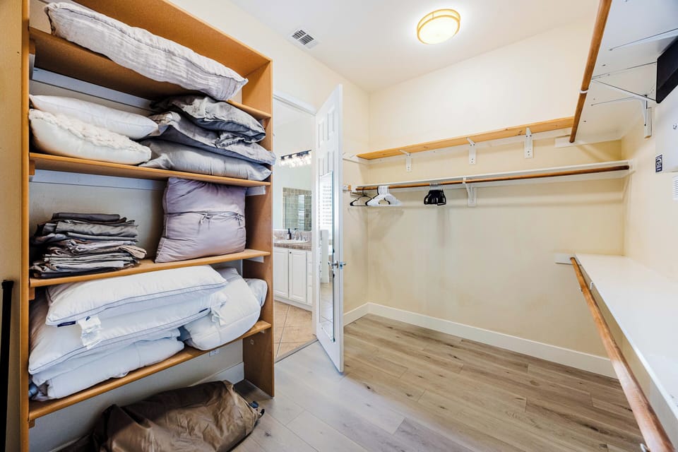 Master Suite closet walk-in closet with plenty of storage!