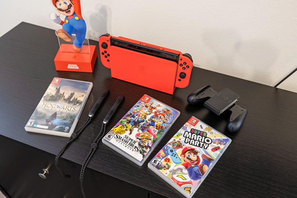 Nintendo switch in the game room!