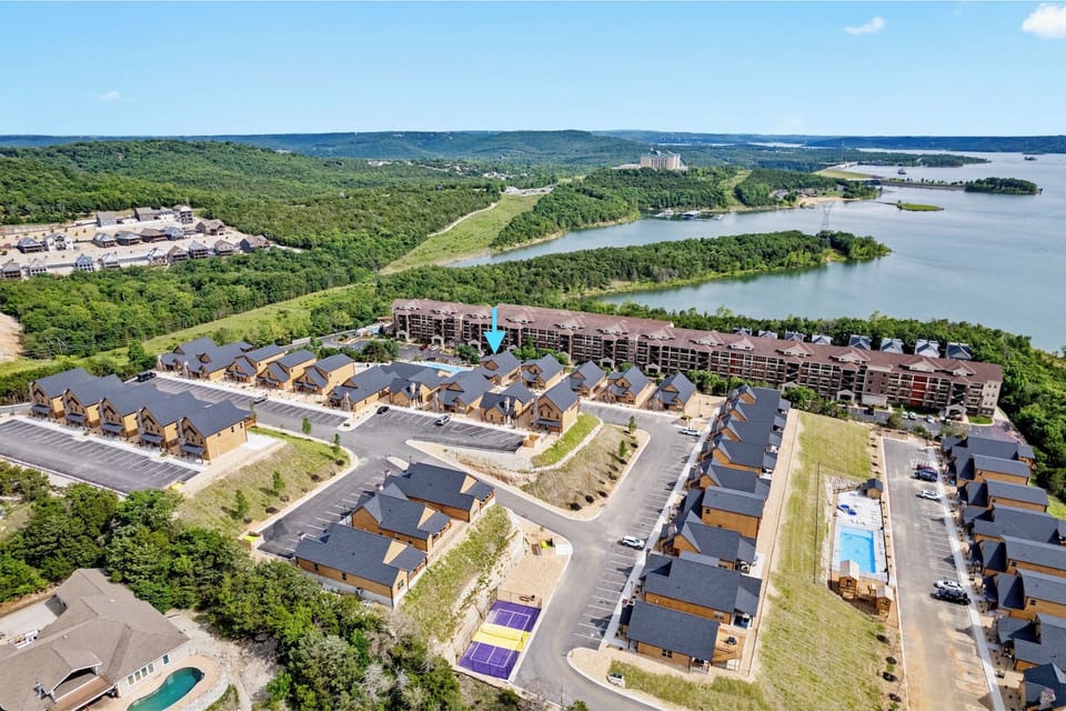 The first home from the indoor and outdoor community pool!