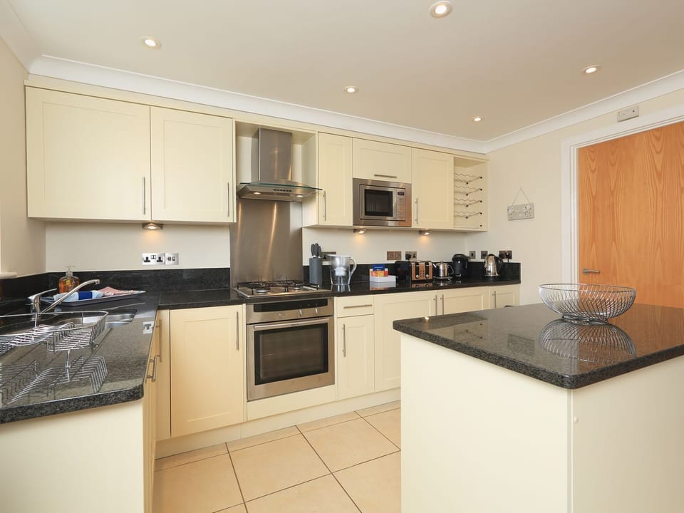 Fridge, microwave, dishwasher, toaster