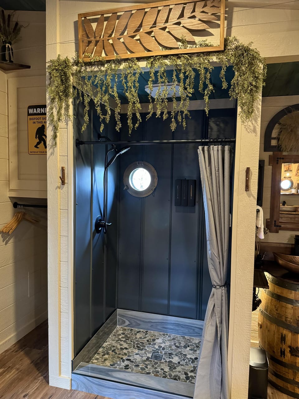 CUSTOM TILE RAIN SHOWER - PORT HOLE WINDOW - LUXURY LINENS AND TOILETRIES PROVIDED