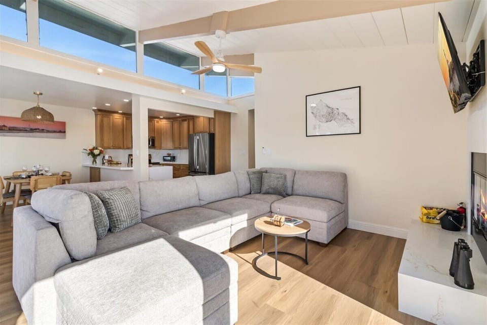 Living Room Clerestory Windows Letting in Lots of Light