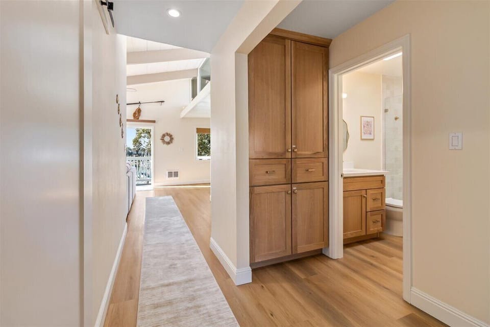 Hallway from the Main Living Area to the Bedrooms and Bath