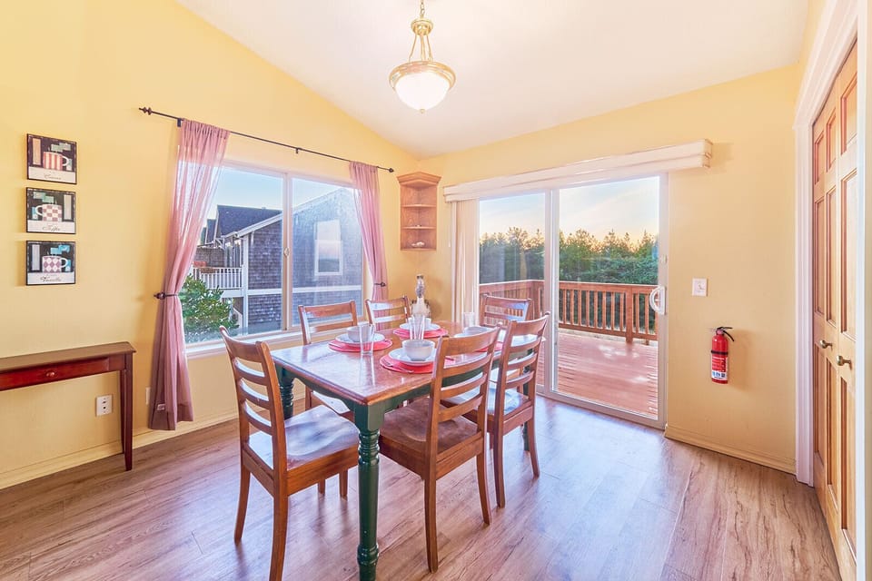 Additional dining table in the open kitchen for gathering everyone together
