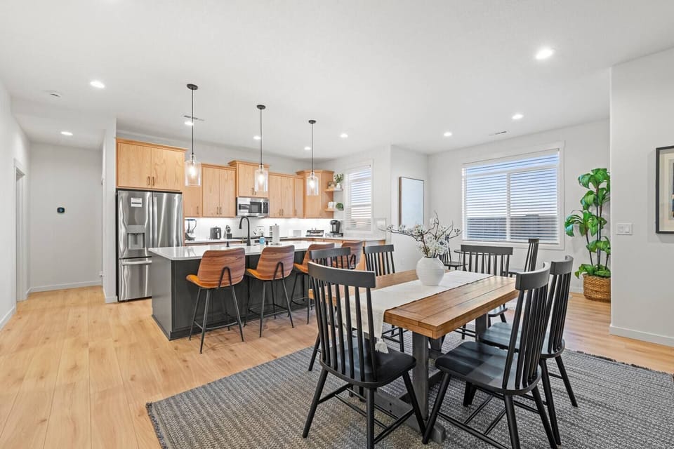 dining area and kitchen