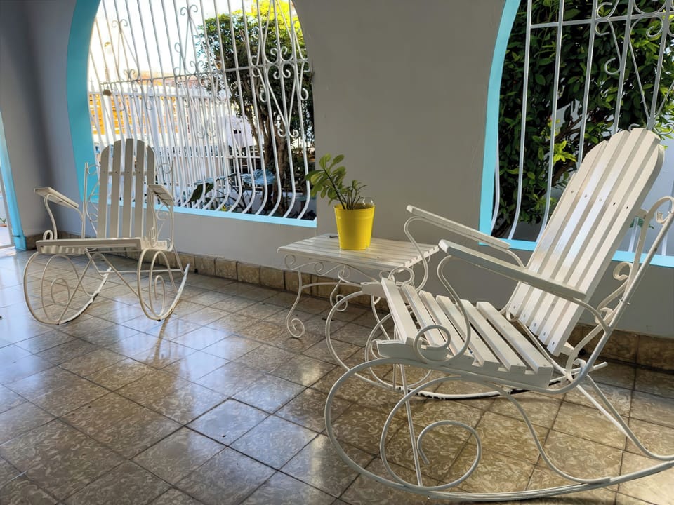 Balcony seating area