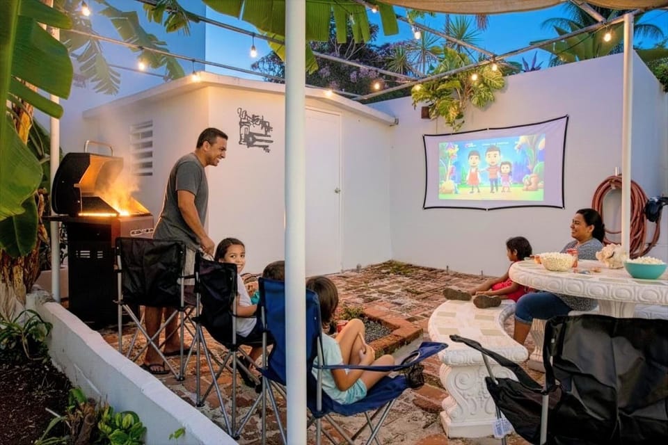Patio area, movie nights, BBQ.... Just fun
