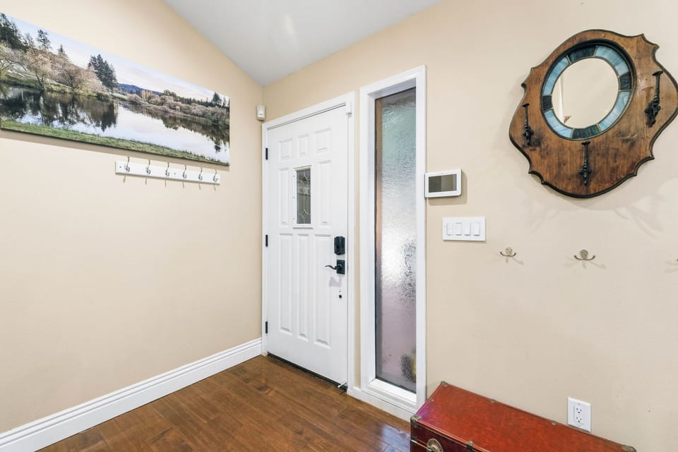 Inside front entry.