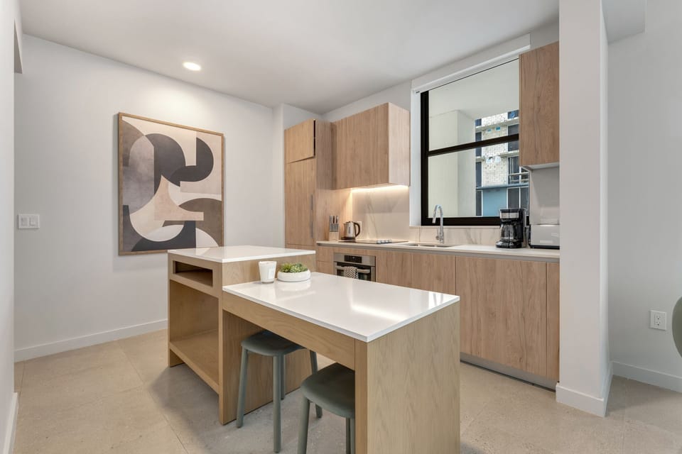 Breakfast bar for coffee & conversation
