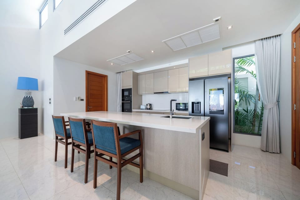 Executive Villa, 4 Bedrooms (BreezePrivate Pool Luxury in BangTao) | Private kitchen | Full-size fridge, microwave, oven, stovetop