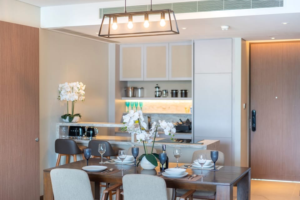 Exclusive Apartment, 2 Bedrooms (Angsana Lakeside Luxury Jazuzzi Suite) | Private kitchen | Full-size fridge, microwave, oven, stovetop