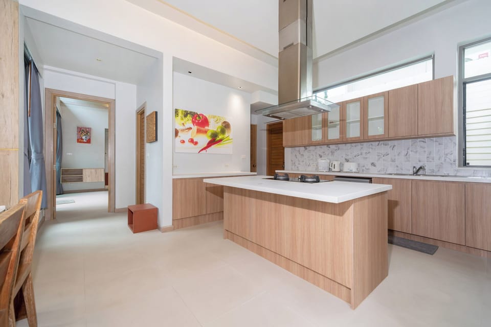 Exclusive Villa, 4 Bedrooms (Mahogany 4BR Pool Villa in BangTao) | Private kitchen | Full-size fridge, microwave, stovetop, toaster
