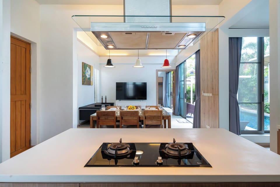 Exclusive Villa, 4 Bedrooms (Mahogany 4BR Pool Villa in BangTao) | Living area | Flat-screen TV