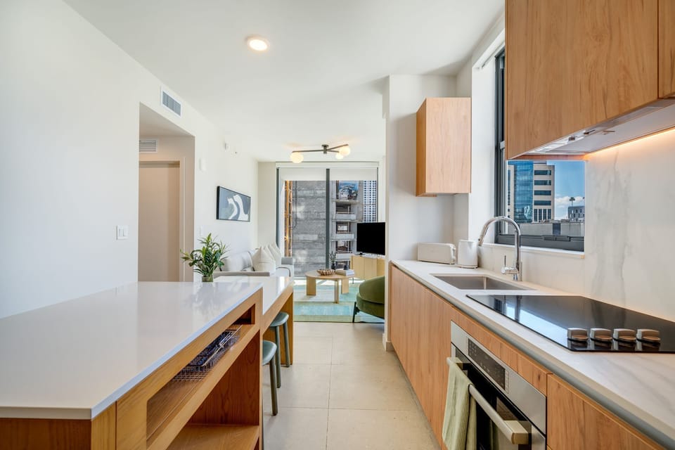 Contemporary kitchen with premium appliances
