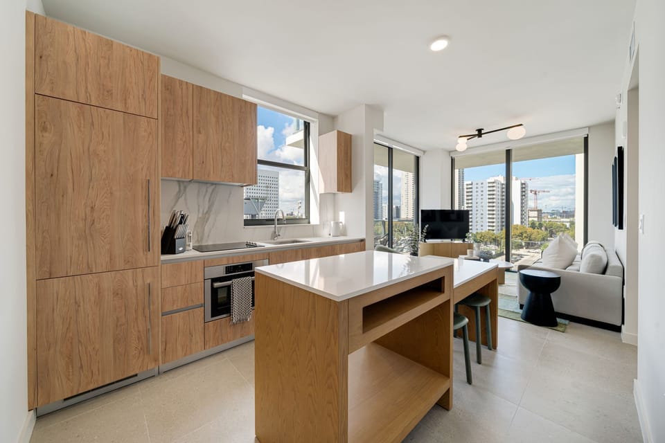 Contemporary kitchen with premium appliances
