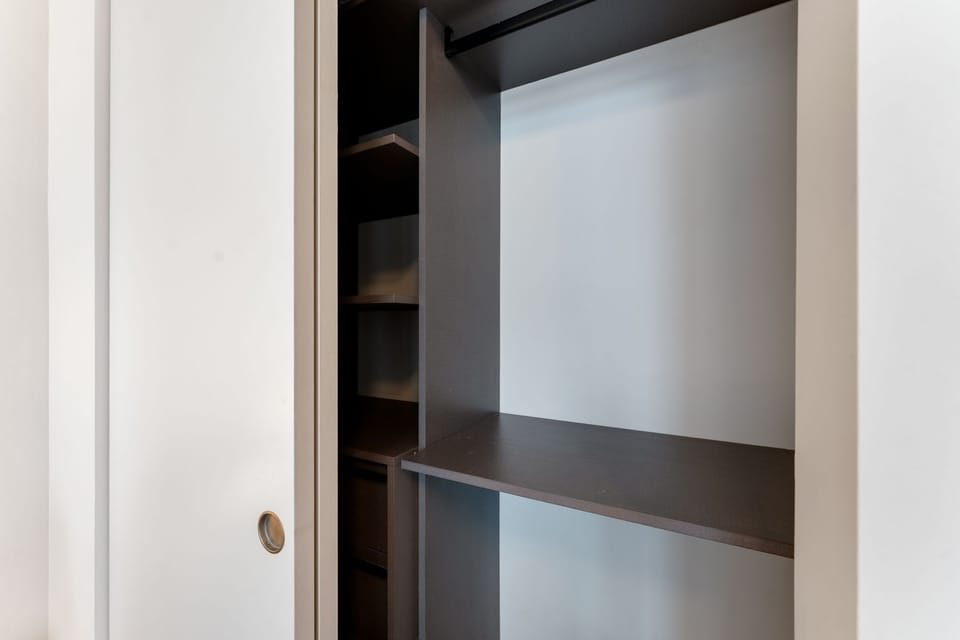 Built-in closet & storage space