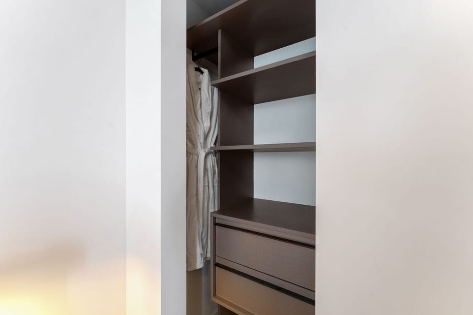 Spacious wardrobe storage