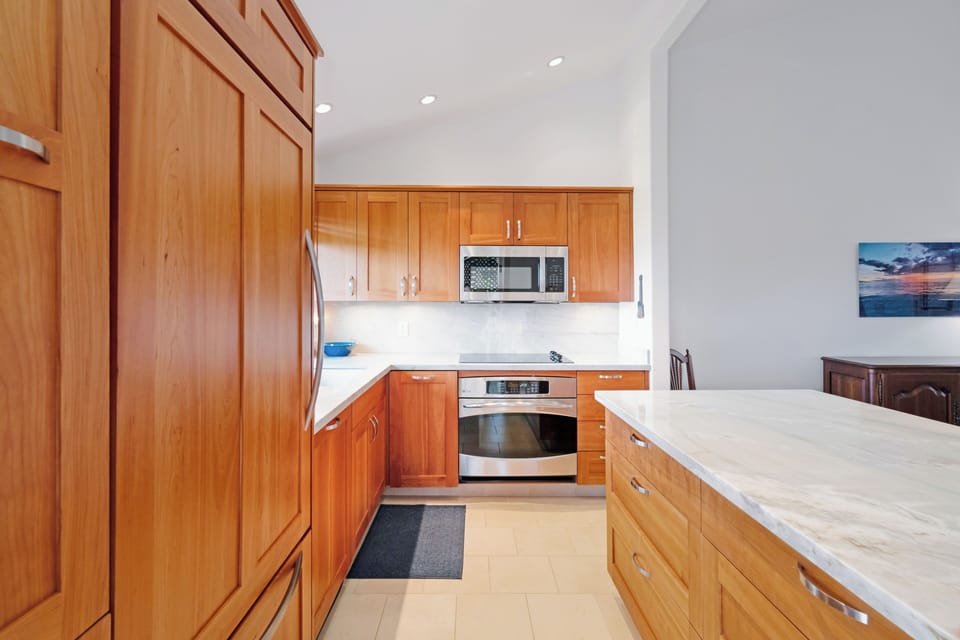 Stainless steel appliances.