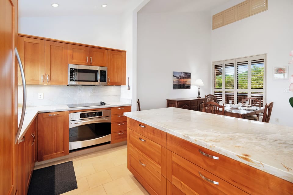 Well-appointed kitchen.