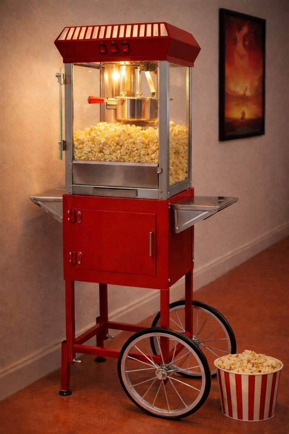 Private entertainment hub with cinema, popcorn, ping-pong, and gym for groups.!!