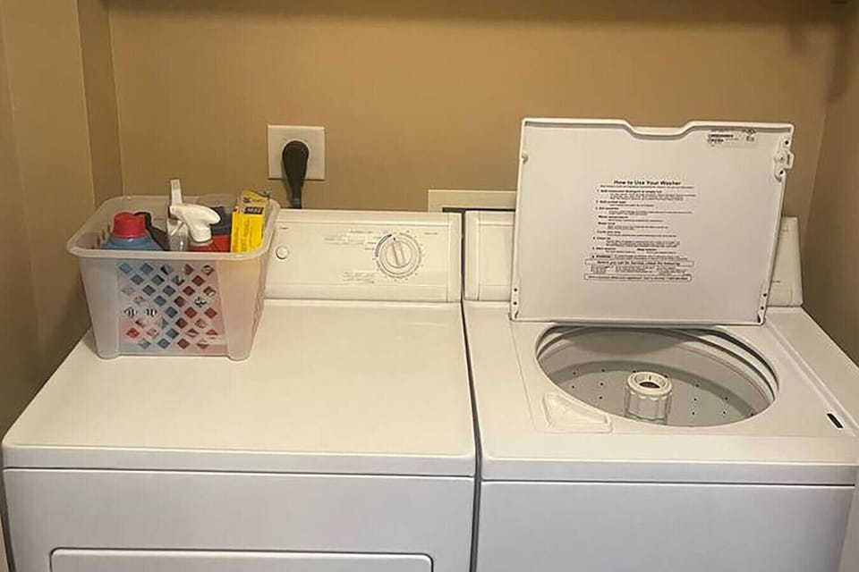Full size, in-unit washer and dryer for your use.