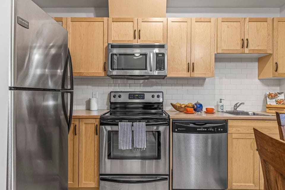 Fully equipped kitchen perfect for enjoying home-cooked meals
