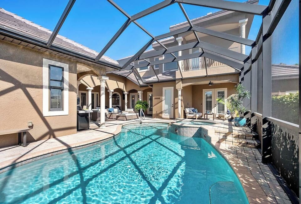 The Pool has a Shallow Entrance and Deep End up to 6 feet.